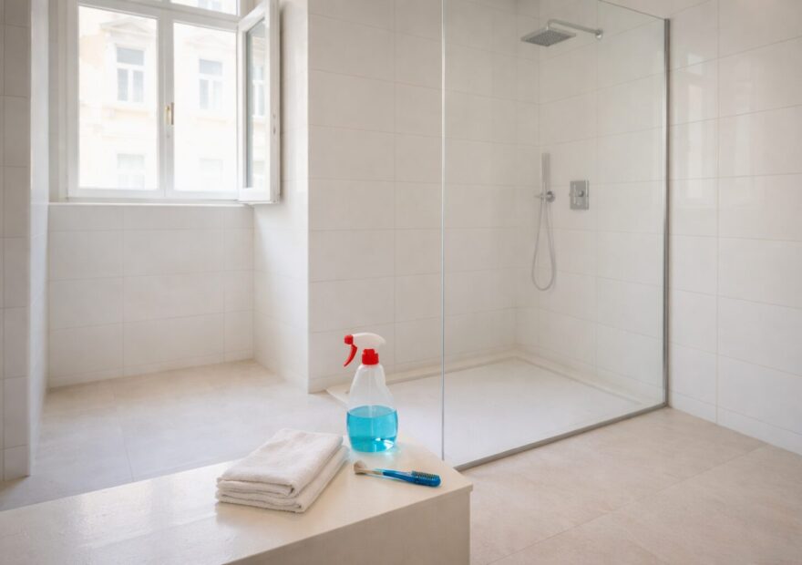 Badezimmerreinigung im Miethaus